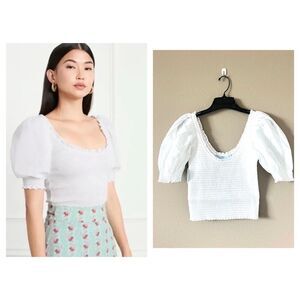 NWT Hill House The Aiko Nap Top in White